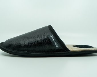 Handmade Leather Slippers: Merino Wool Lined, All Sizes