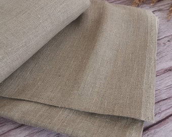 Natural Raw Linen Fabric: 100% Flax, DIY Wedding Material