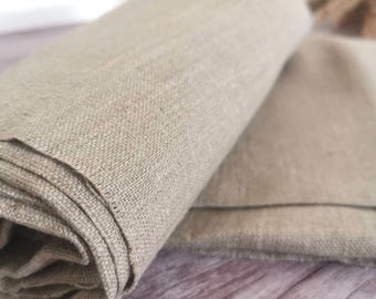 100% Raw Linen Canvas for Painting, Natural Unprimed Linen Fabric by the Meter, Heavyweight Flax Canvas for Artists, Eco-Friendly Fabric