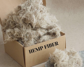 Raw Hemp Fiber for Iinsulation, craft filling in 300g and 600g packs