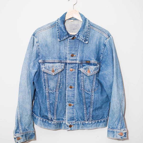 Vintage 1960's Wrangler Cropped Lightwash Denim Jacket | Size Medium