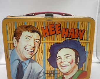 Vintage 1970 Thermos Metal Hee Haw série télévisée Lunch box-1459.25