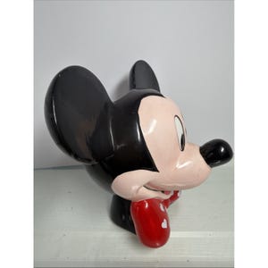 Disney Tête de Mickey Mouse, vase de fleurs, jardinière, coeurs, figurine noeud papillon Teleflora image 2