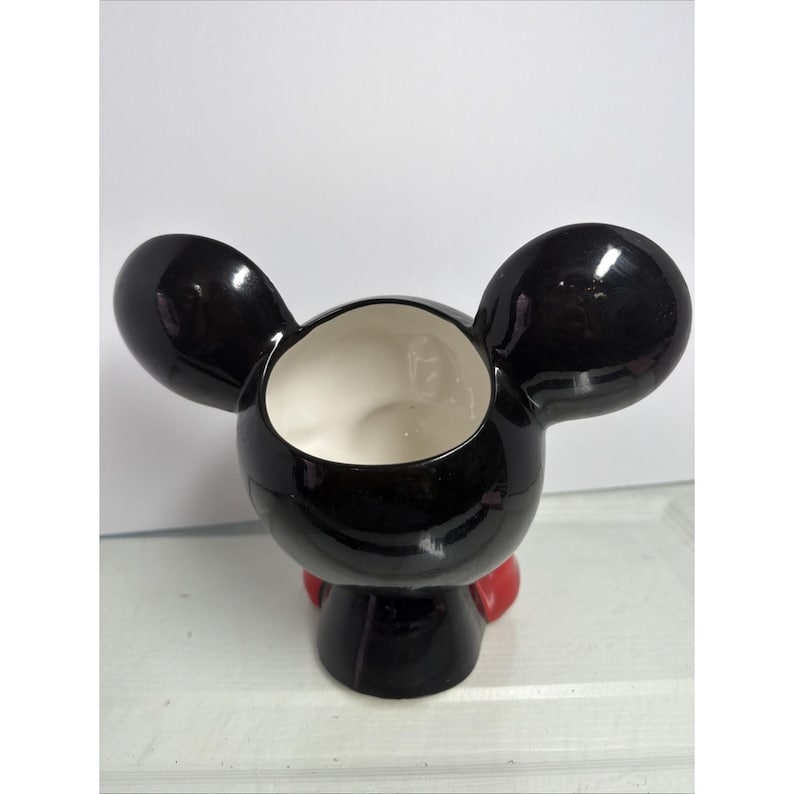 Disney Tête de Mickey Mouse, vase de fleurs, jardinière, coeurs, figurine noeud papillon Teleflora image 3