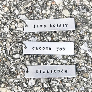 Personalized Rectangle Keytag // Handmade Keychain //Custom Metal Keychain // Personalized Gift image 7