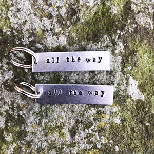 Personalized Rectangle Keytag // Handmade Keychain //Custom Metal Keychain // Personalized Gift image 8