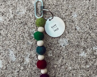 Boss Lady Keychain, Hand Stamped Keychain, Hand Made Key Tag