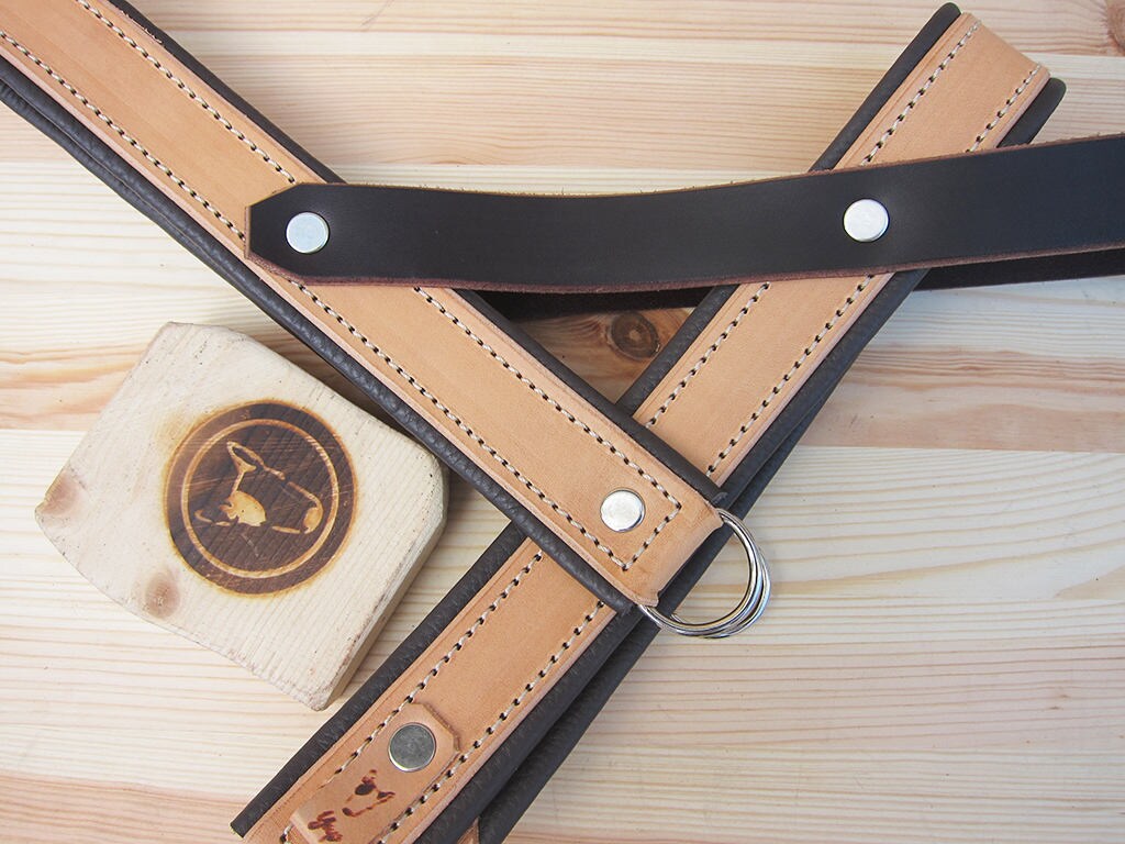 leather no pull dog harness