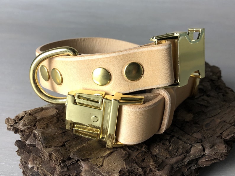 Leather Dog Collar Quick Release Dog Collar Optional FREE ID Etsy