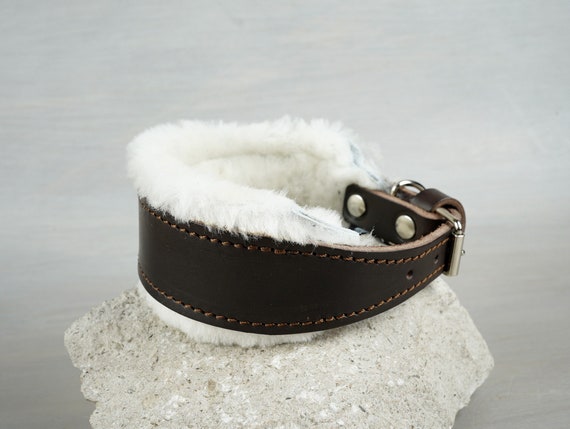 Sheepskin lined dog collars cheap