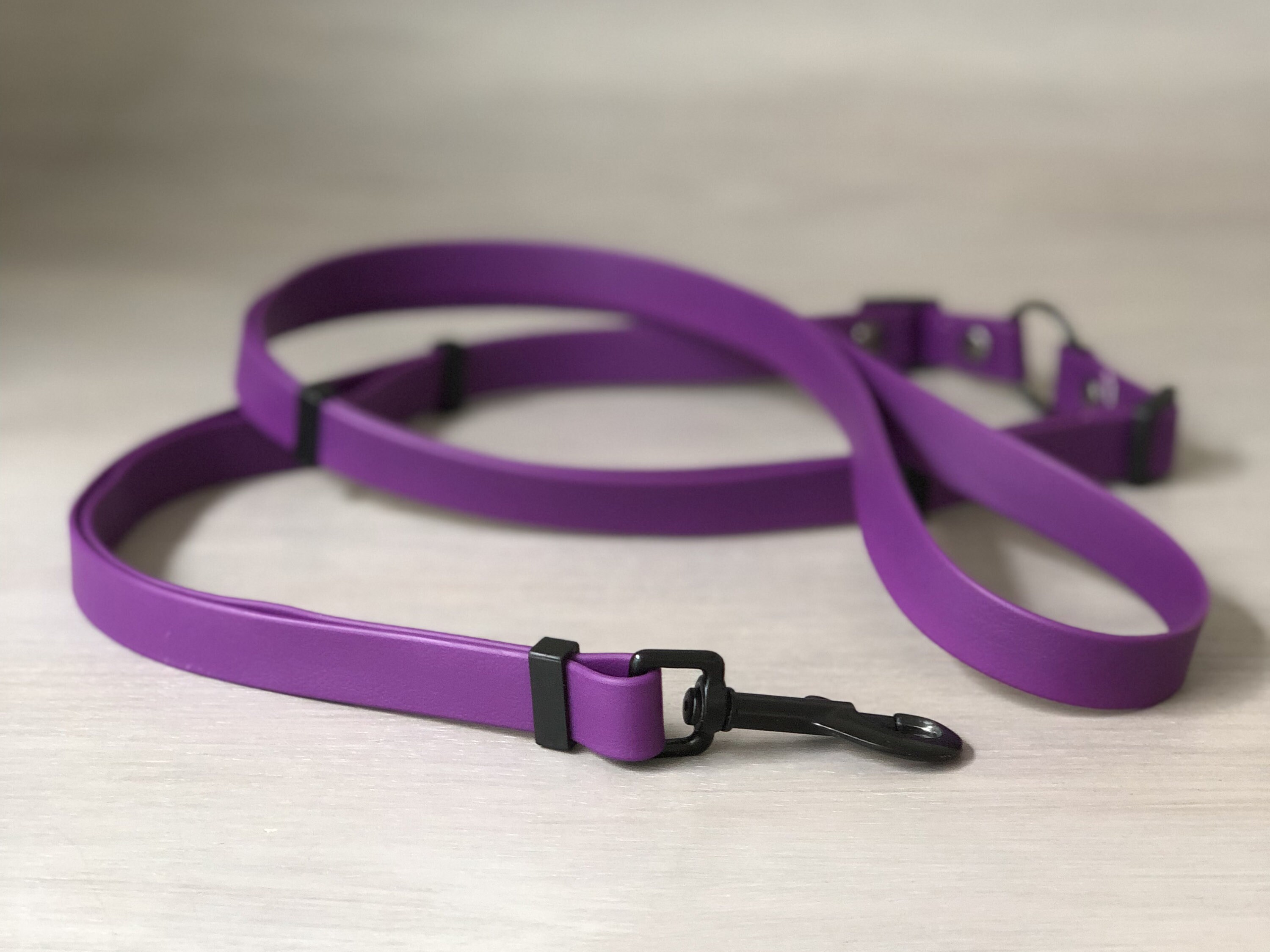 Multifunctional Dog Leash in Purple Waterproof Coated bing