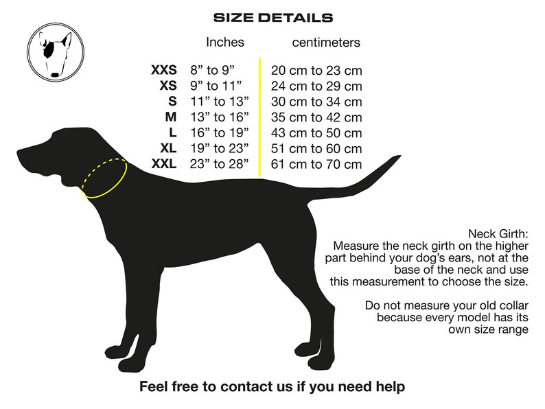 Black Padded Leather Martingale Dog Collar, Solid Brass Chain, Slip On Collar, Training Collar, Half Choke Collar, Optional FREE Id Tag image 7
