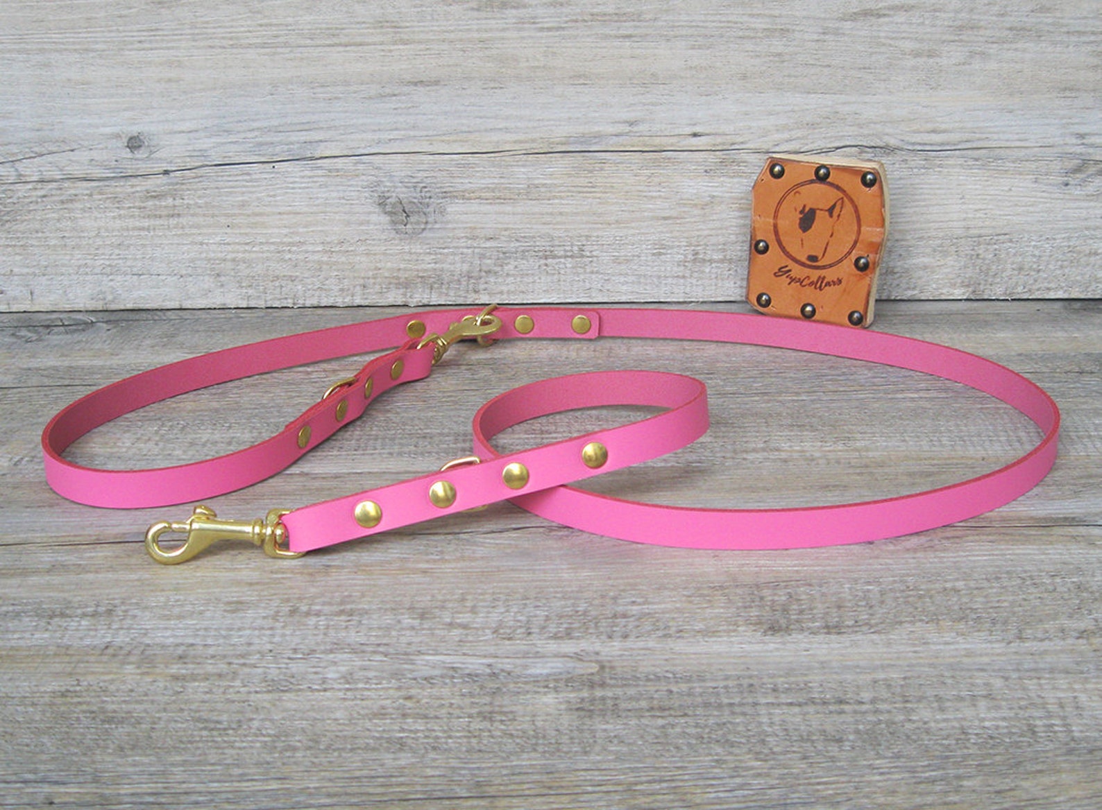Pink Dog Leash Handsfree Dog Leash Leather Dog Leash Custom Etsy