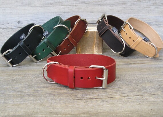 etsy leather dog collar