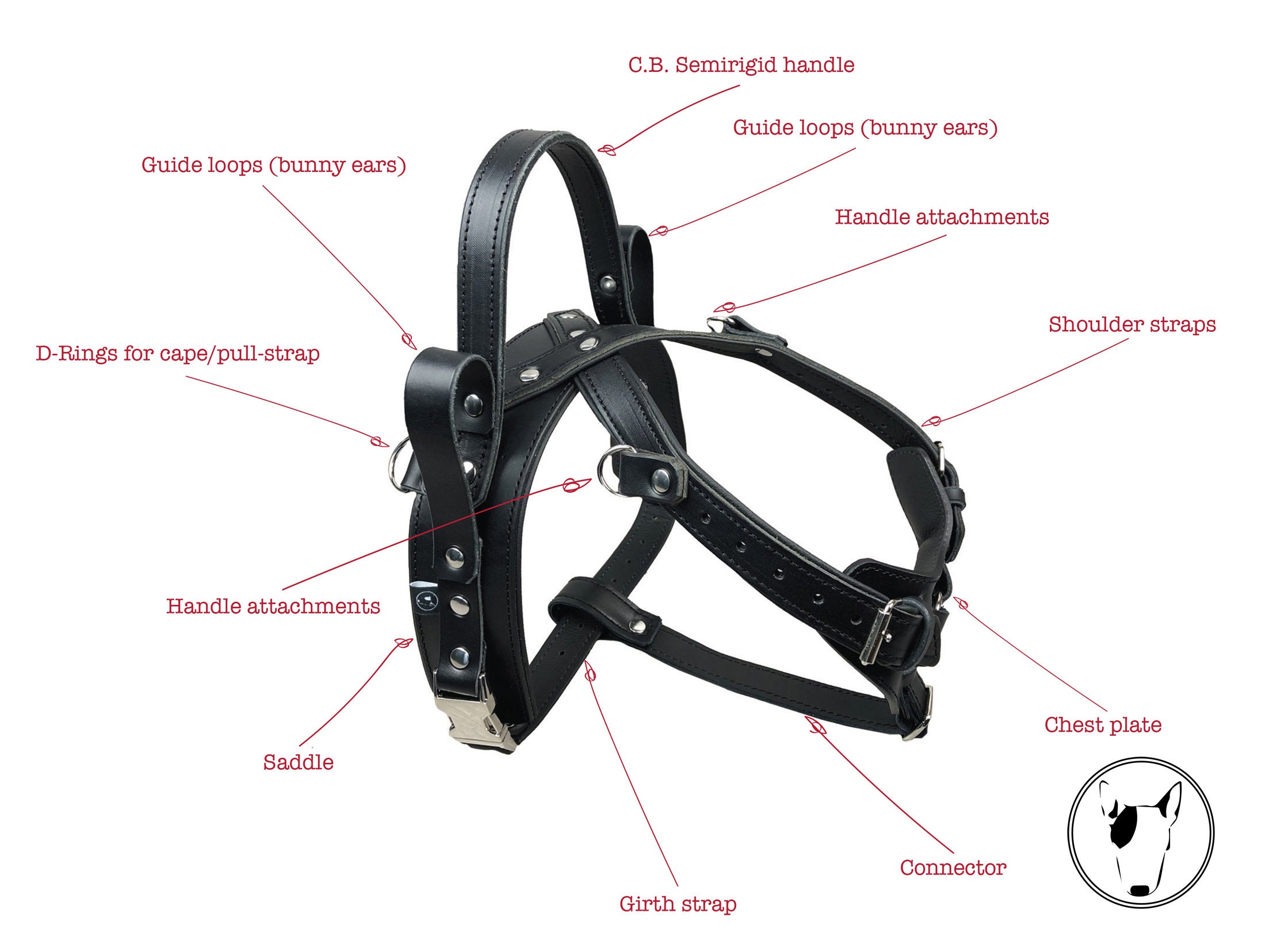 Guide Dog Harness X Back Harness Fixed Semirigid Handle for Etsy