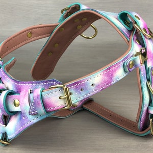 Fully Custom Y Front Leather Dog Harness, Full Adjustable Mobility Dog Harness, Personalized Working Harness