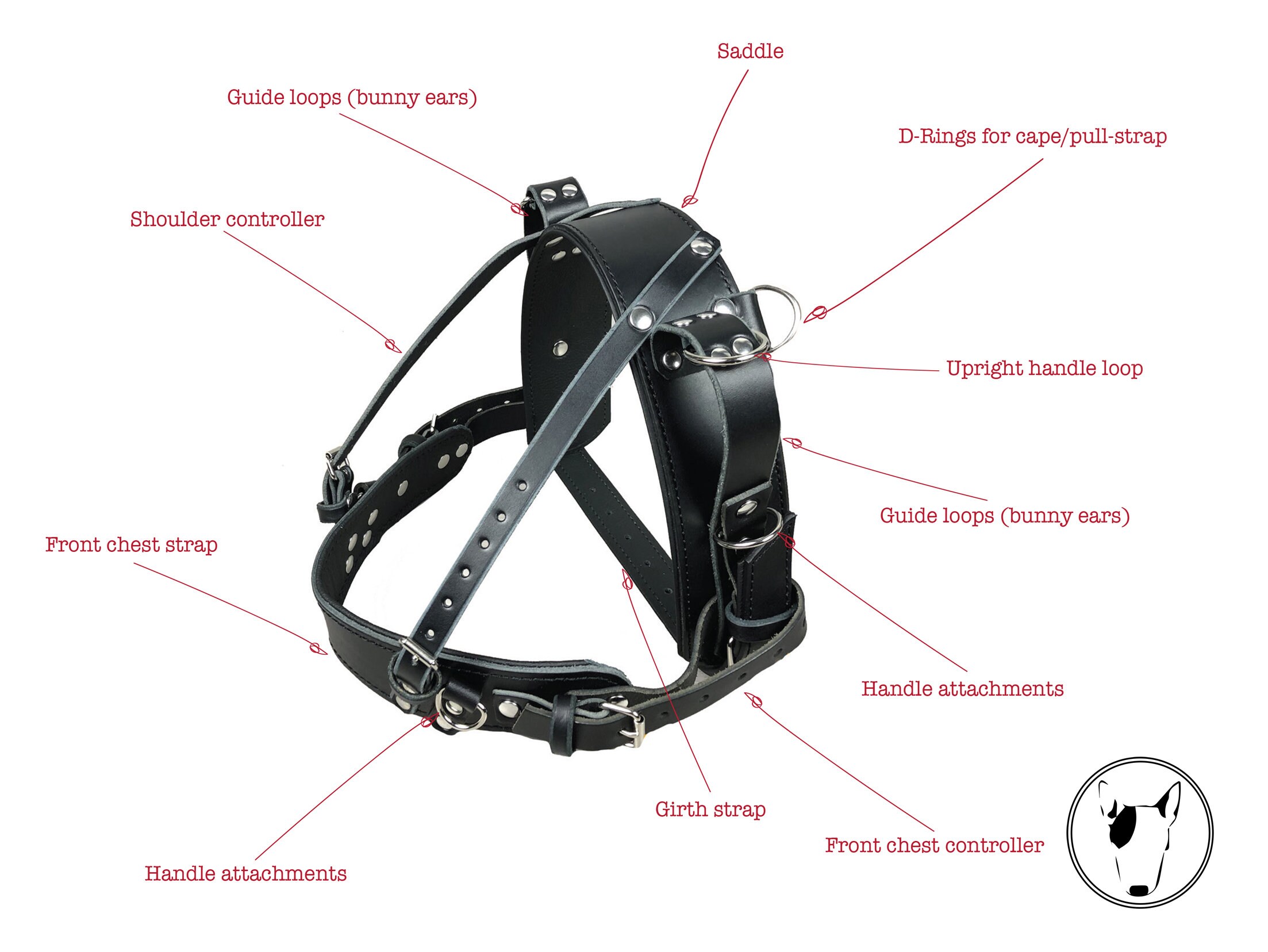 Service Dog Harness Adjustable Guide Dog Harness Custom Etsy