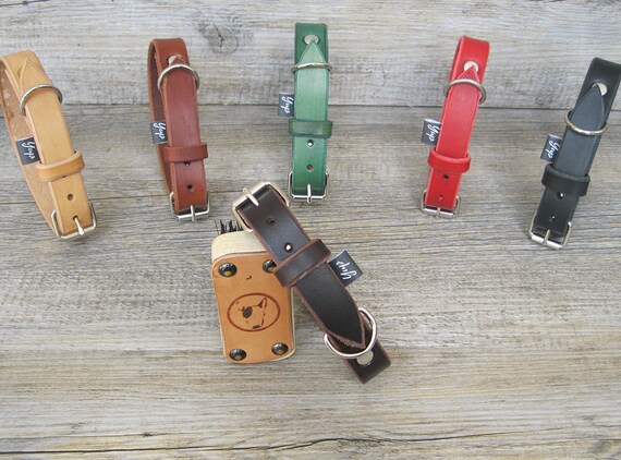 Leather Dog Collar, Brown Dog Collar, Prime Dog Collar, Colorful Dog Collars, Handmade Dog Collar, Adjustable Collar for All Breeds