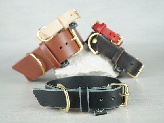 Etsy dog hot sale collars leather