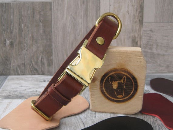 Dog Collar, Leather Dog Collar, Papaya Brown Dog Collar, Free ID Tag, Breakaway Dog collar, Personalized Collar, Handmade Collars