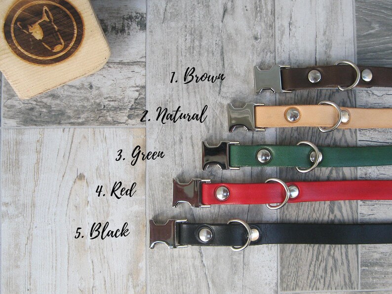 Quick Release Cat Collar Brown Leather Cat Collar Optional Etsy