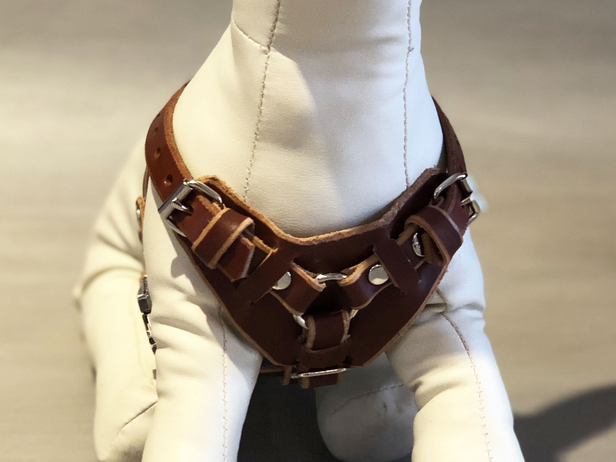 Papaya Leather Y Front Dog Harness Fully Adjustable for Small Etsy