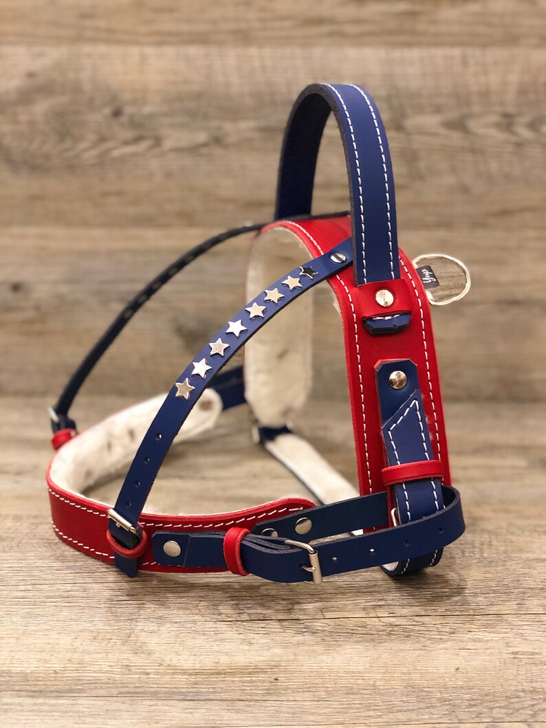 Leather Service Dog Harness Stars and Stripes Edition Full Etsy