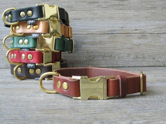 Dog Collar, Leather Dog Collar, Papaya Brown Dog Collar, Free ID Tag, Breakaway Dog collar, Personalized Collar, Handmade Collars