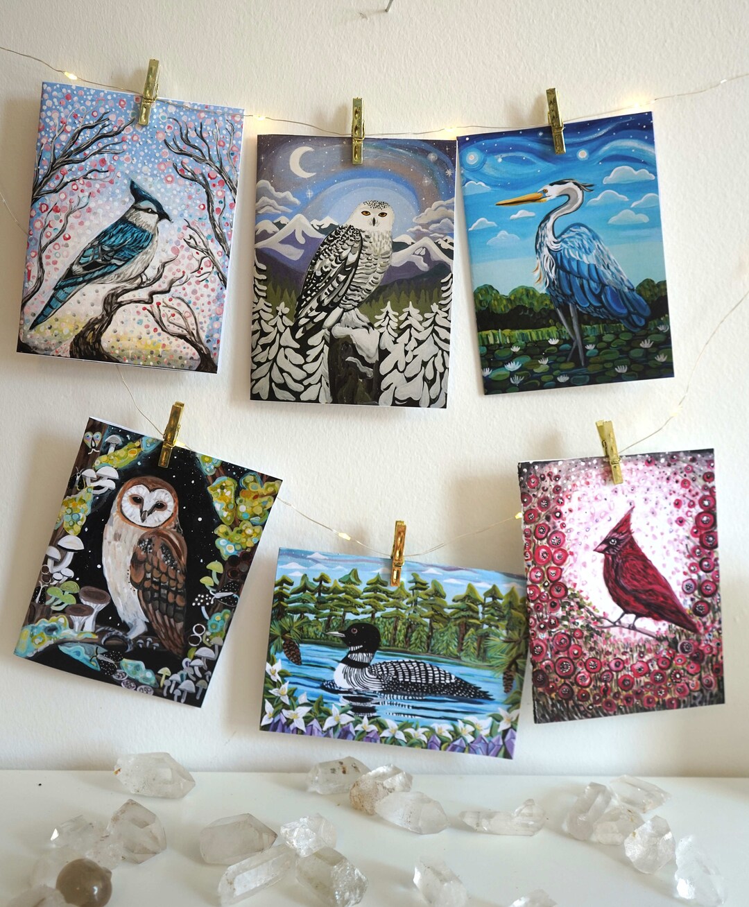 Woodland Bird Card Bundle, Blank Greeting Cards - Etsy