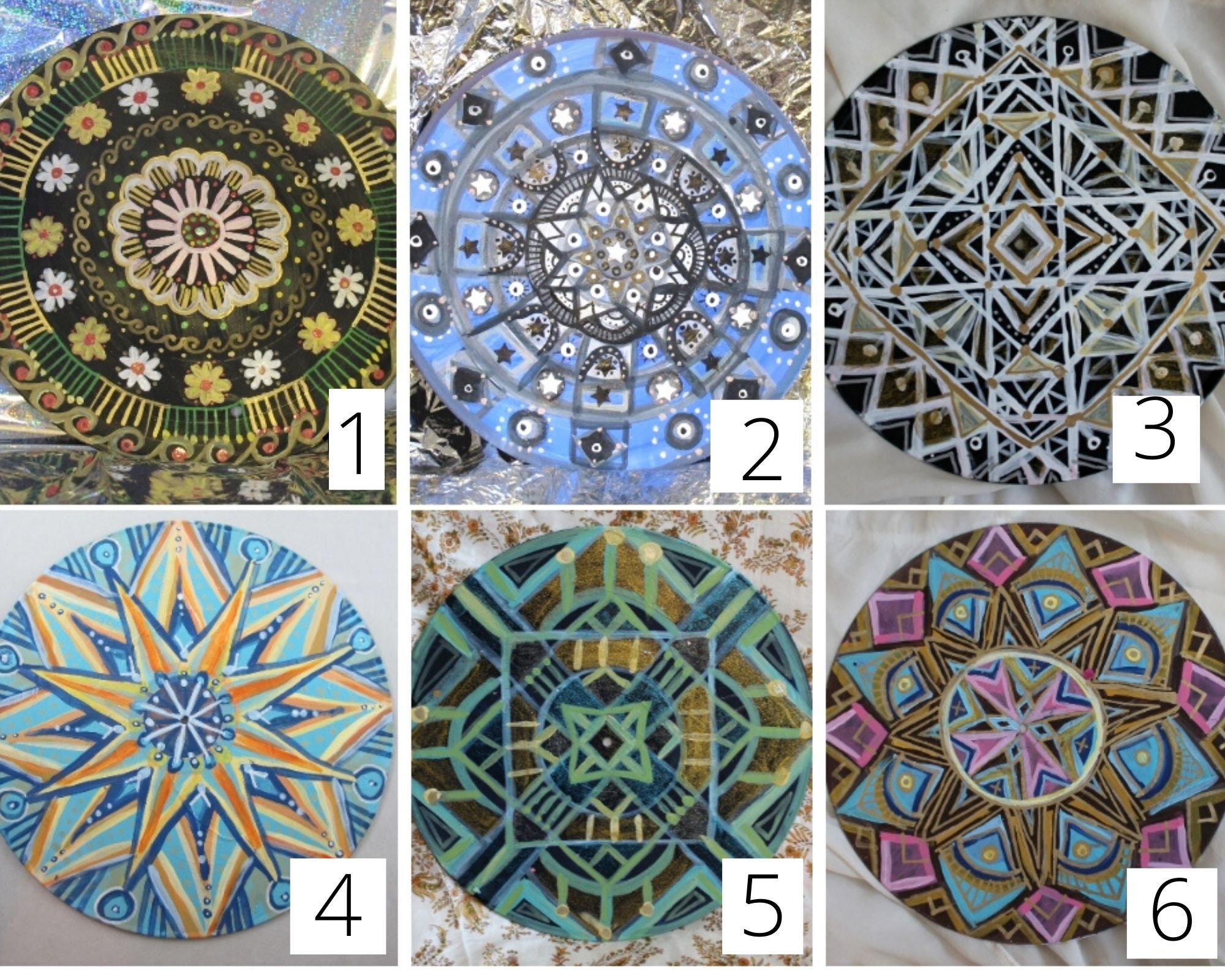 Handpainted Vinyl Records Vinyl Record Mandalas World Etsy