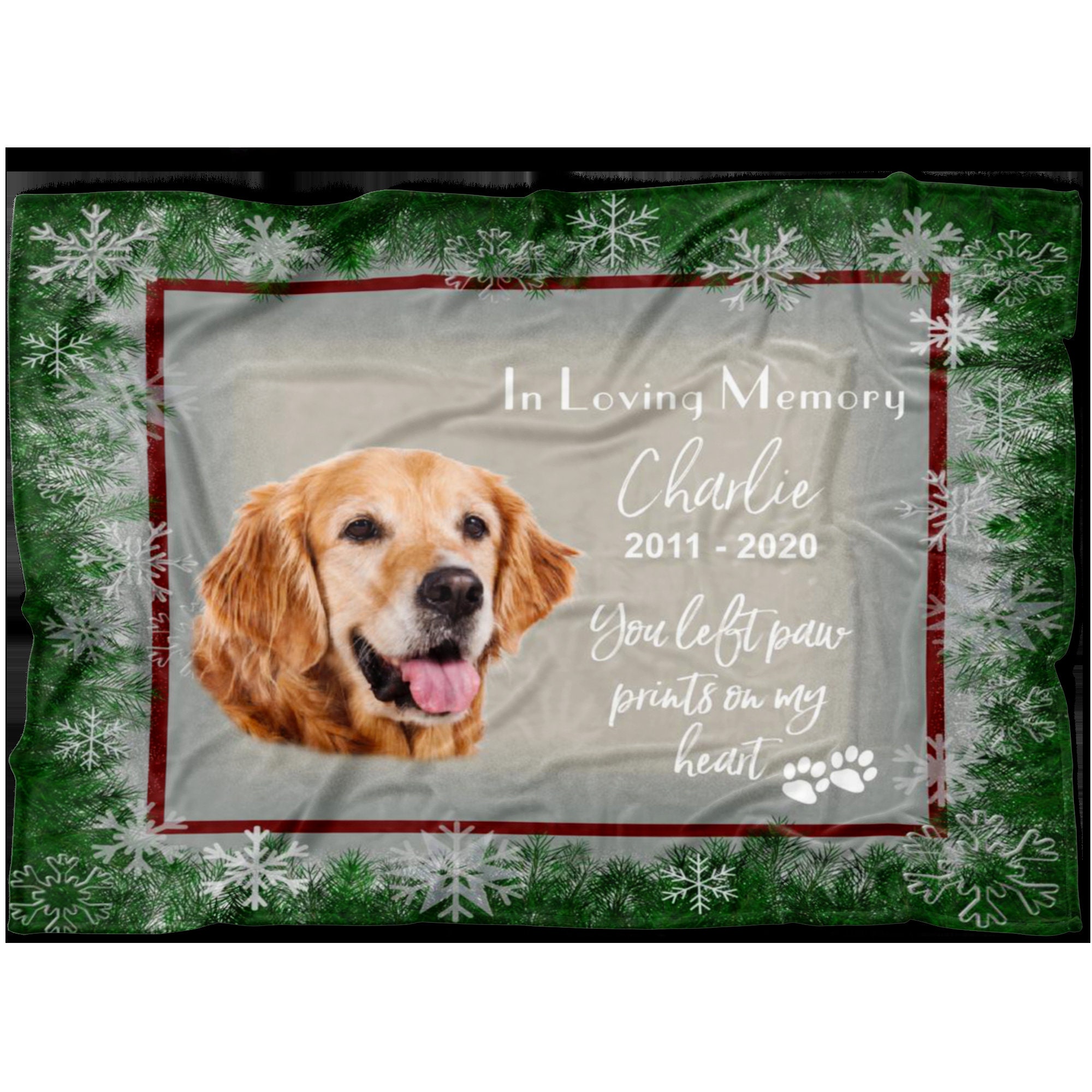 Personalized Dog Memorial Throw Blanket soft silky luxurious Etsy