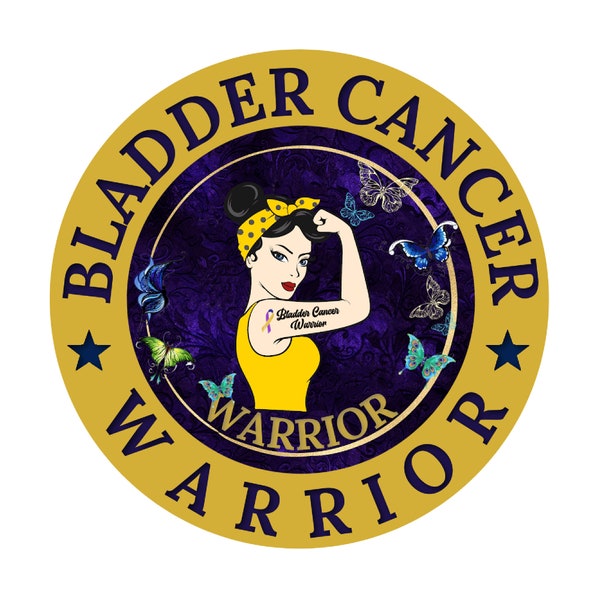 Bladder Cancer Warrior SVG Design File, Cricut Printable Instant Digital Download SVG Png Psd Jpg