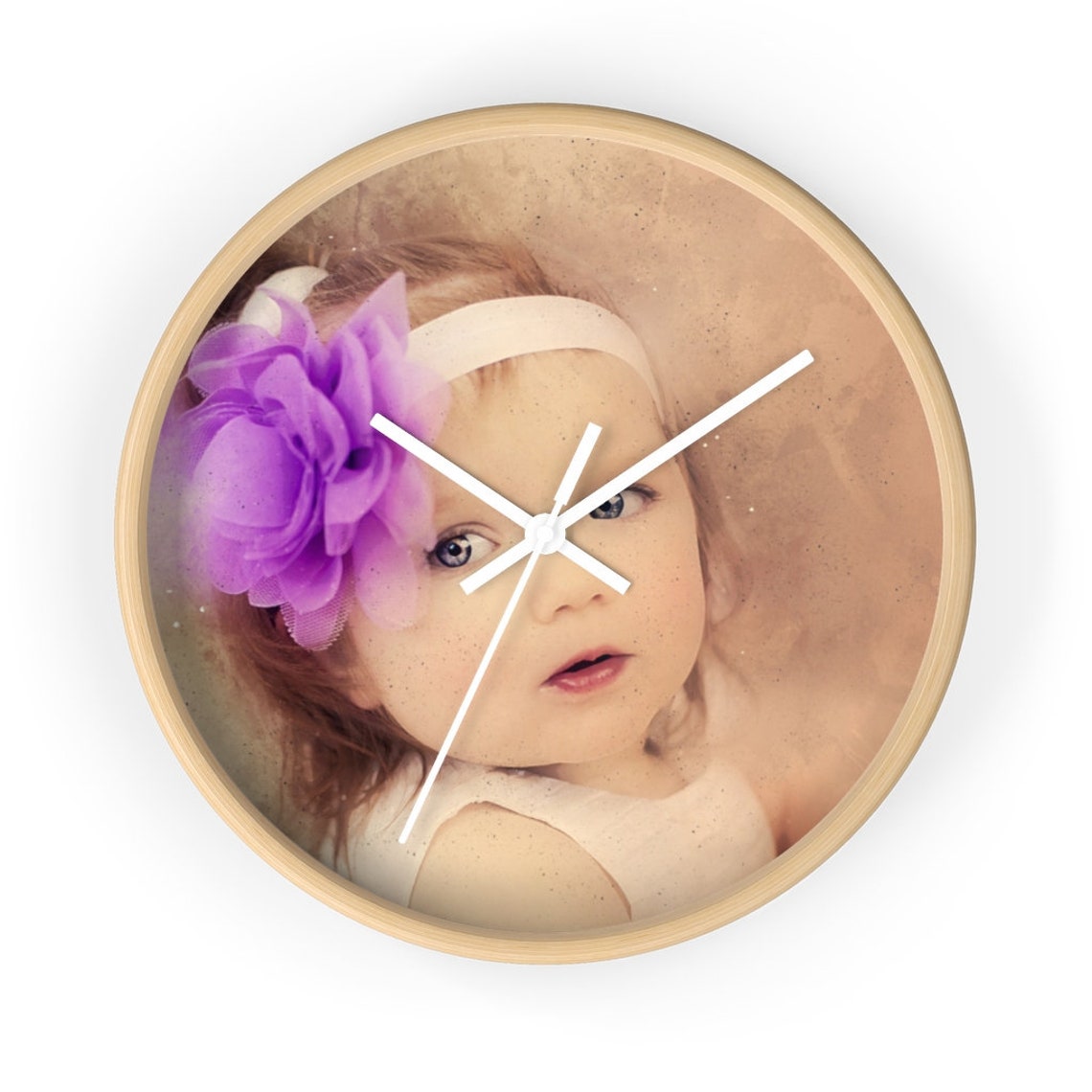 Personalized Baby Photo Wall Clock Gift for Christening Baby Etsy