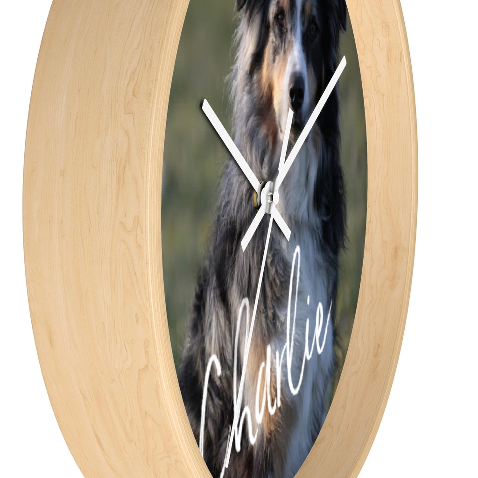 Custom Pet Dog Wall Clock Personalize With Your Pet Dog's Etsy UK