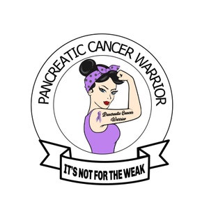 Alvleesklierkanker Warrior PNG, SVG-ontwerpbestand, Cricut afdrukbare Instant Digitale Download Psd Jpg, Alvleesklierkanker Awareness Month