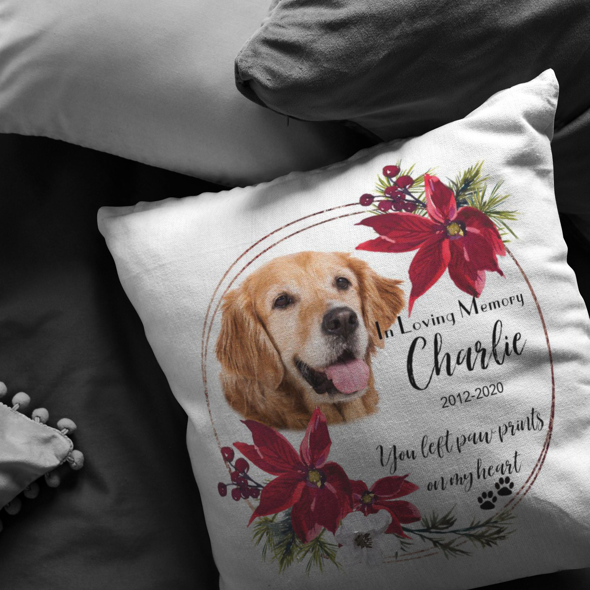 Personalized Dog Memorial Pillow add your favorite dog photo Etsy