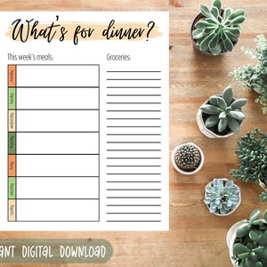 Meal Planning Printable | Simple Minimalist Organization