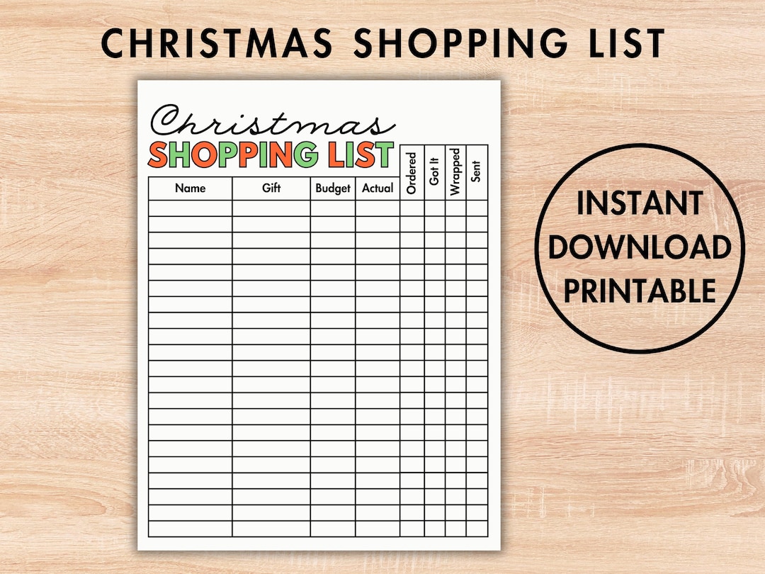 Printable Christmas Shopping Gift List Christmas Planner Christmas printable-christmas-shopping-gift-list-christmas-planner-christmas
