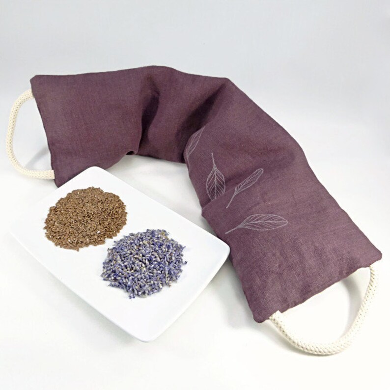 Flax and Lavender heating pad Get well gift Linen Etsy