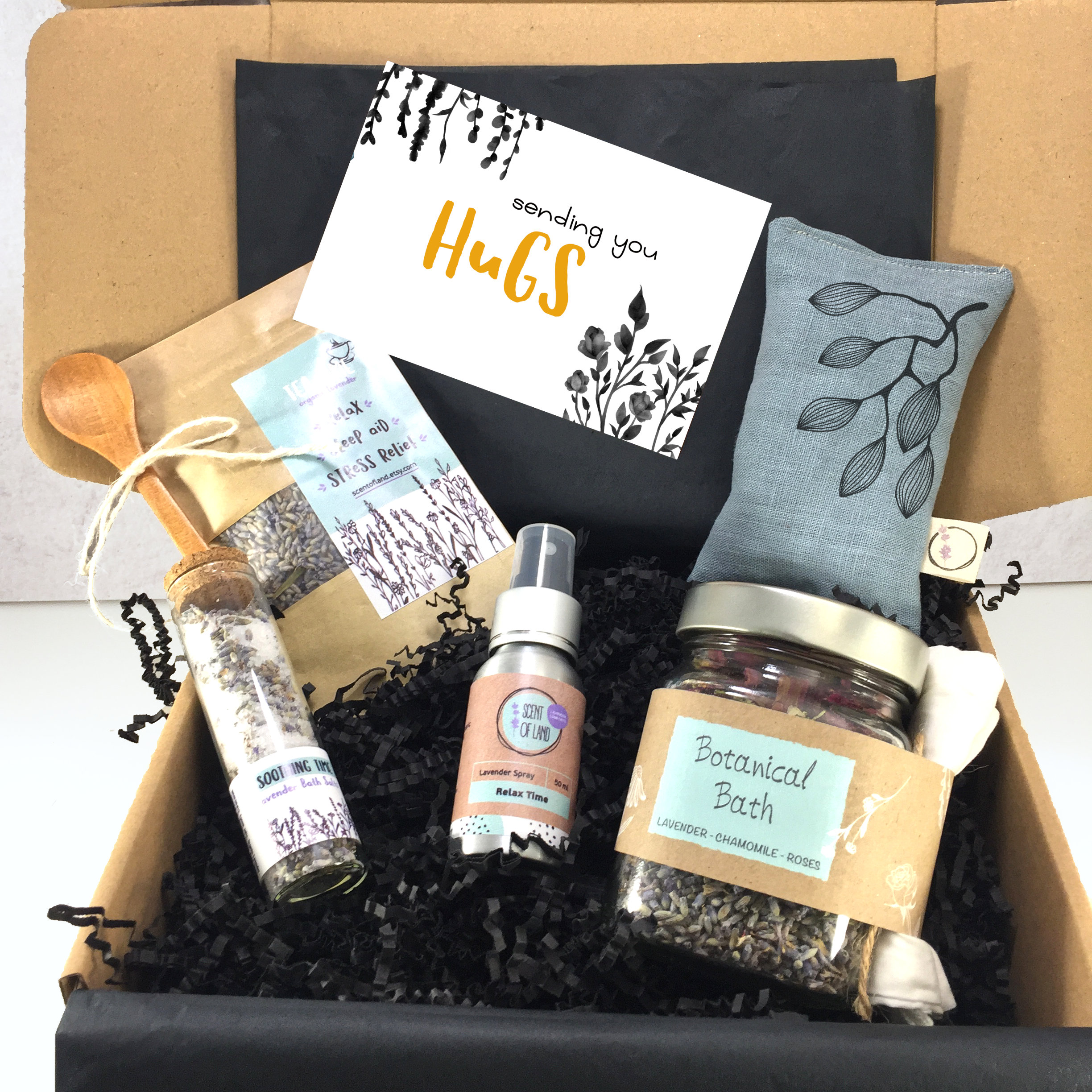 Hugs in a box Sending hugs gift set Send sympathy gift box Etsy
