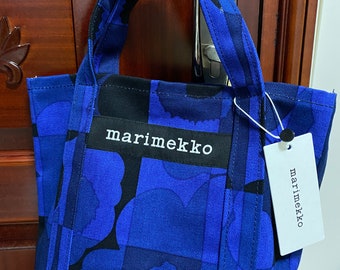 Marimekko Unikko blauwe draagtas