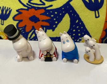 Figurines de personnages Moomin Nous sommes une famille, ensemble de 4 pièces