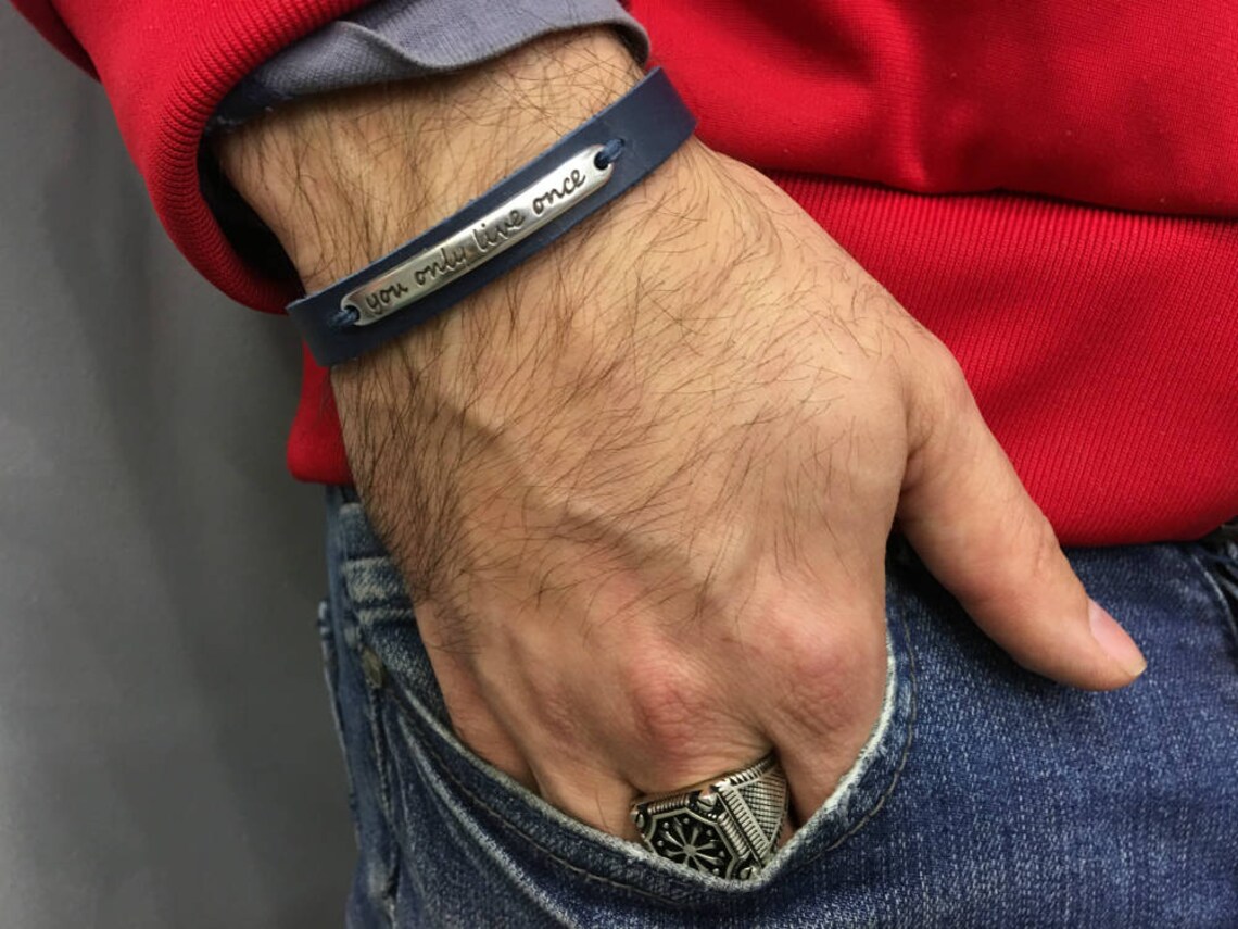 Men's Bracelet Bracelet Set Blue Bracelet Jewelry for Etsy