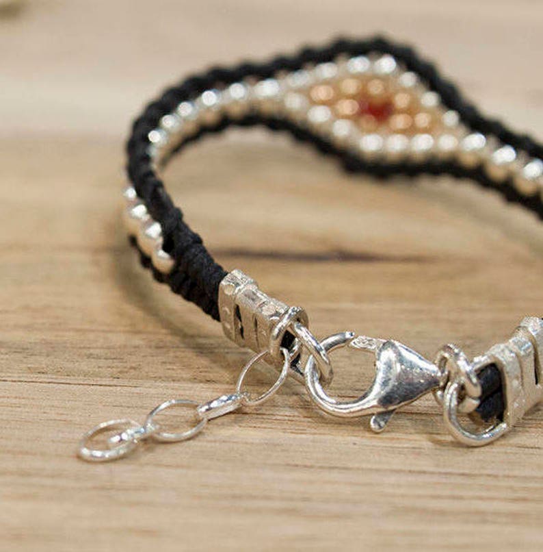 Ethnic Jewelry Women/'s Beaded Bracelet Leather Beaded Bracelet Gold /& Silver Bracelet Sterling Silver Women/'s Bracelet Ethnic Bracelet