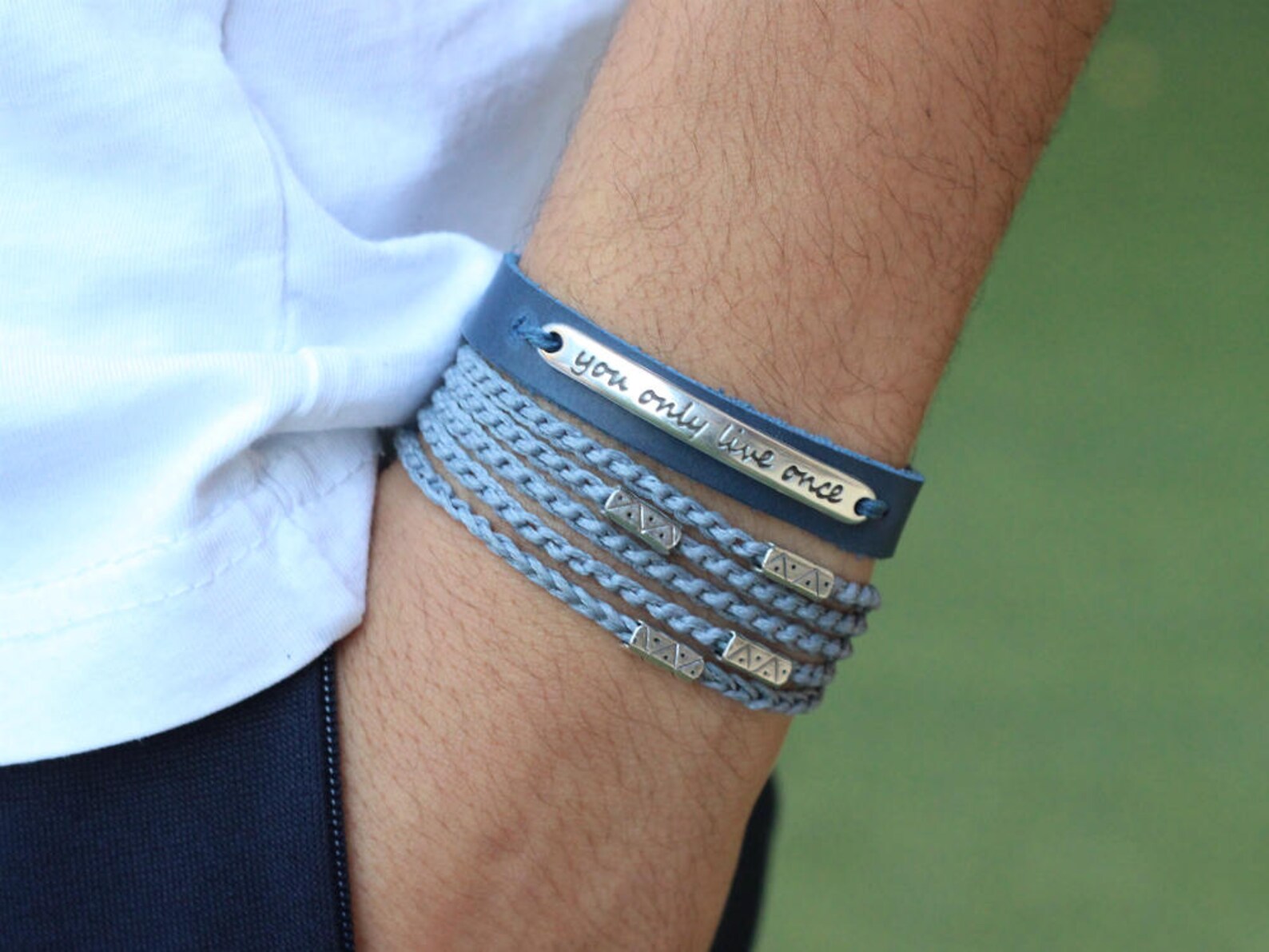 Men's Bracelet Bracelet Set Blue Bracelet Jewelry for Etsy