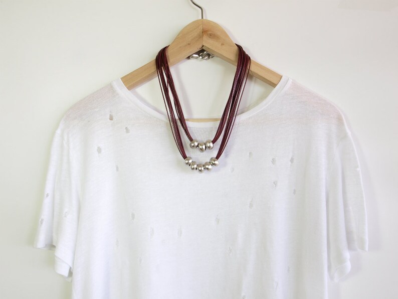 Bib Necklace Statement Necklace Long Necklace Necklaces Tribal Fusion Bohemian Jewelry Gift For Her Boho Jewelry Geometric Necklace