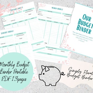 Floral Budget Binder Printables