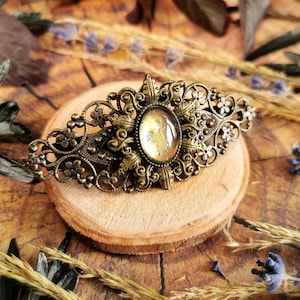 Hair clip bronze Victorian hair accessory and hair clip for steampunk and as a vintage birthday gift