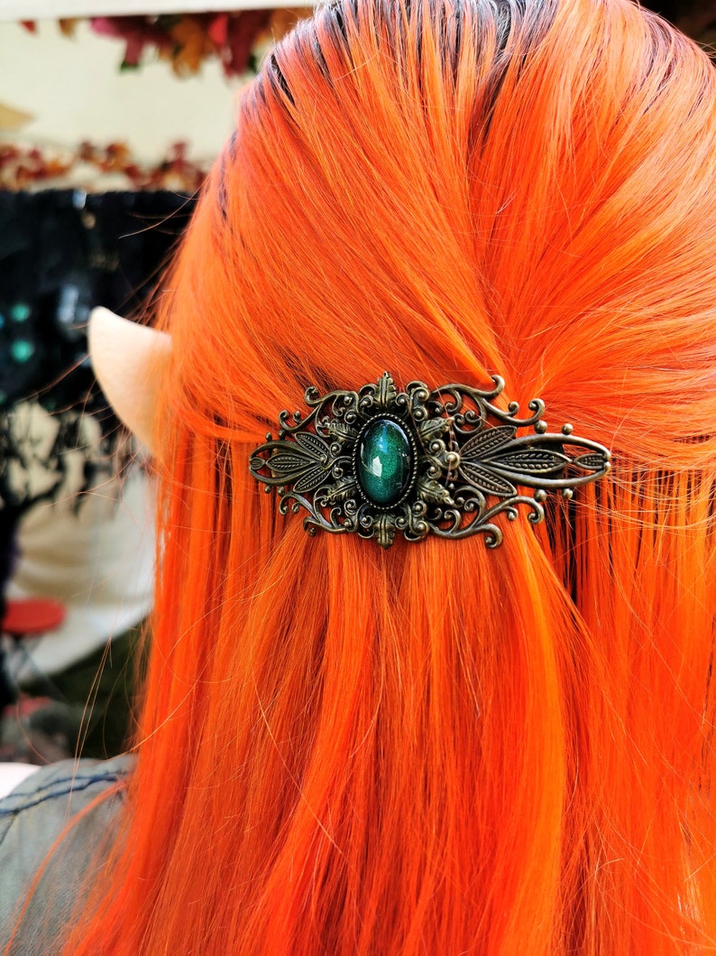 Pince à cheveux et pince à cheveux Art Nouveau en bronze comme accessoire de cosplay et cadeau d'anniversaire steampunk image 9