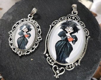 Anhänger Gothic Love in schwarz silber als Schmuck für Gothic Outfit oder Cosplay Geschenk